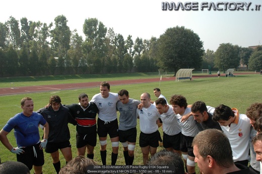2004-10-03 Amatori-CUS Pavia Rugby 0104 Squadra